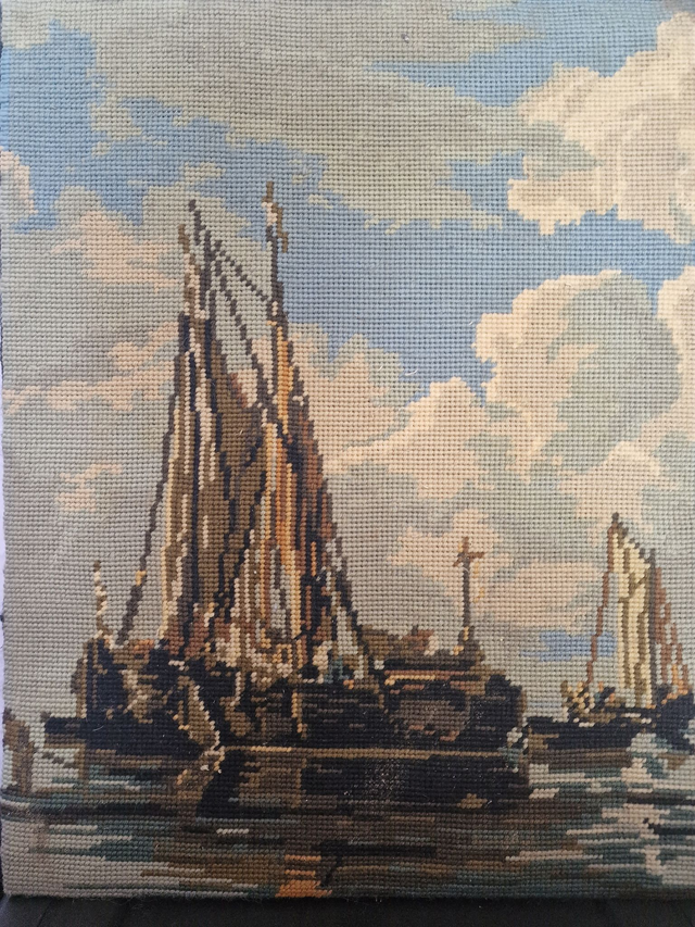 Boat Scene Tapestry - Unframed