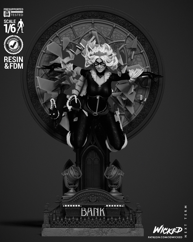 STATUE BLACK CAT  série Spiderman comics