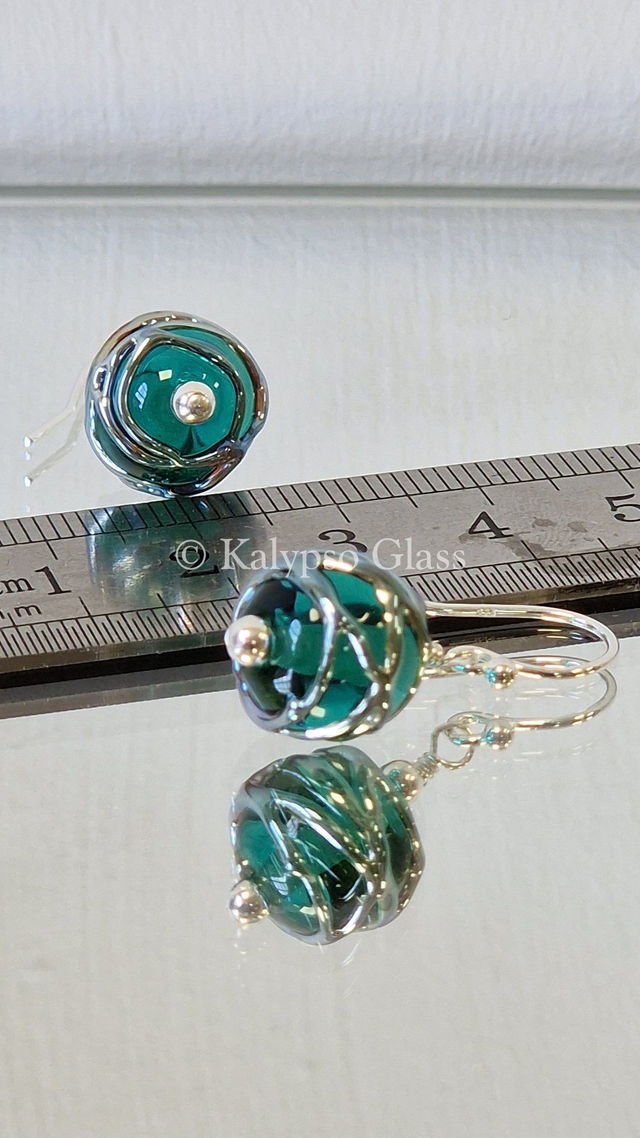 Drizzle Earrings, Teal