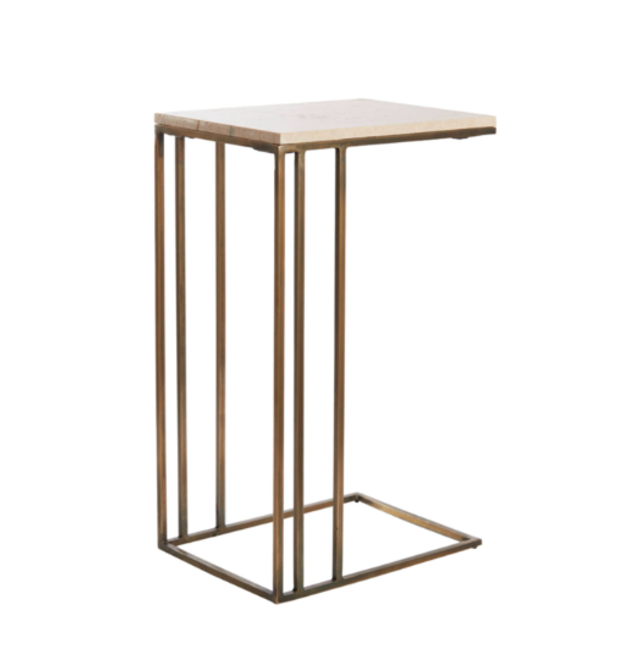 grey + black sofa side table