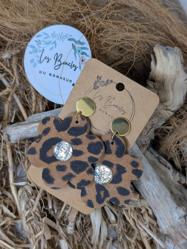 Boucles d&#039;oreilles Coquette léopard co021