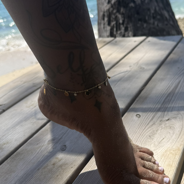 Chaîne de cheville Scintillante 