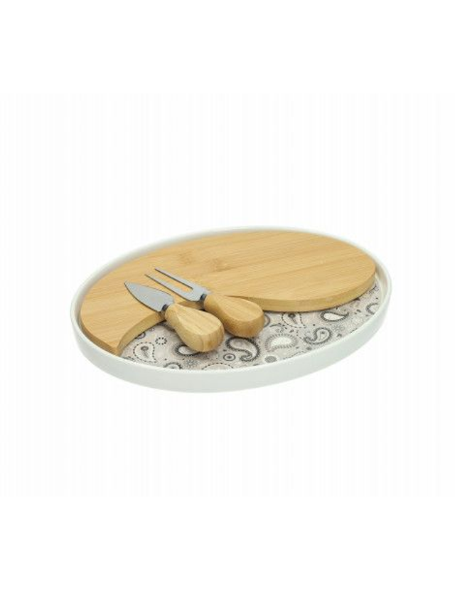 Brandani - Shanti Tagliere Porcellana &amp; Bamboo 