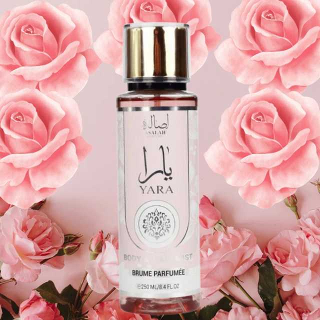 Brume parfumée Yara rose pour corps et cheveux 250 ml