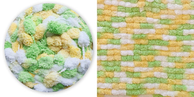 James C Brett Munchkin Pom Pom Yarn MK01 Lime Delight