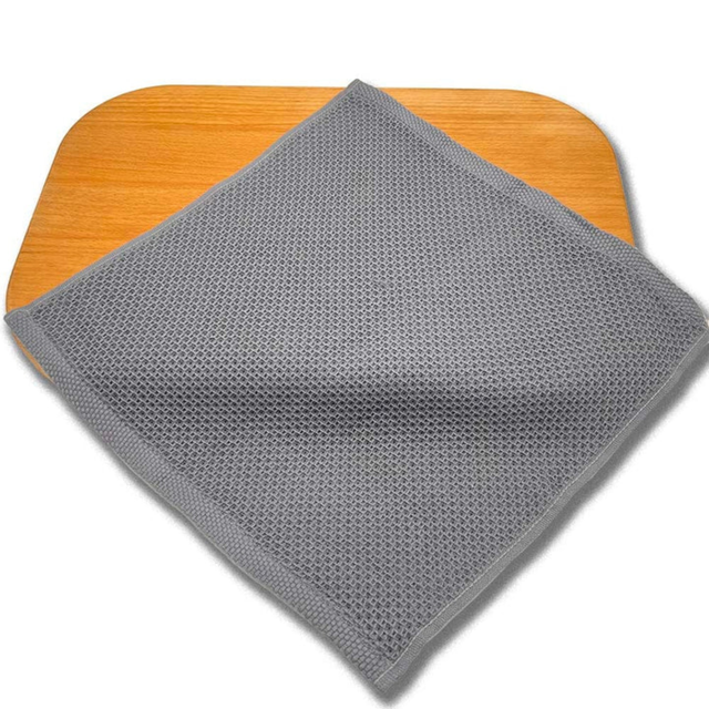 Grey Cotton Waffle Cloth