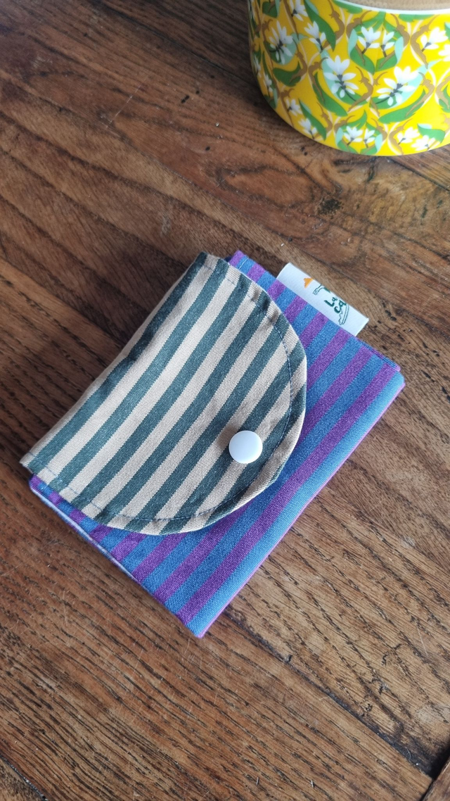 Porte-carte vert/violet