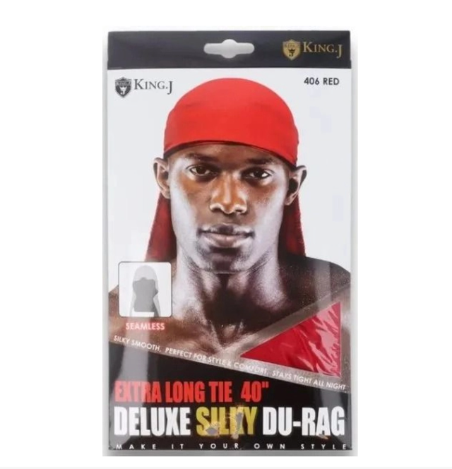 KING J: SILKY DURAG - RED (406)