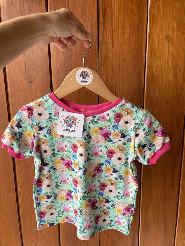 Teal Floral T-Shirt 2-3 Years