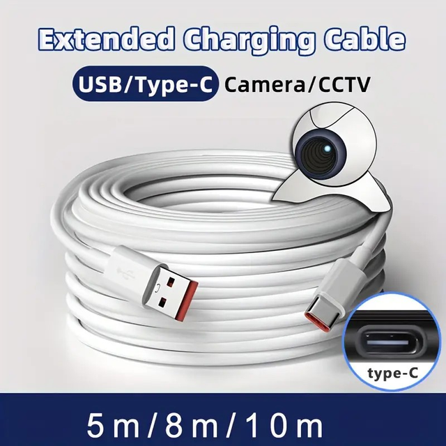 Extended USB Type-C Camera Power Cable 5m/8m/10m 