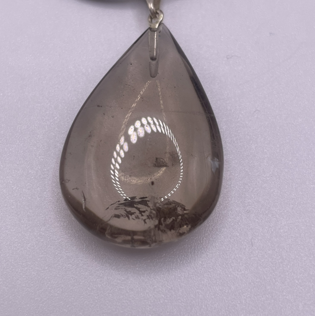 Smokey Quartz Teardrop Pendant