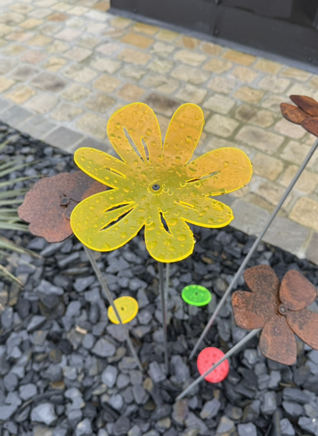  Fleur de soleil Nea | medio | ondulée 1,20 m( jaune,orange,vert,bleu,rouge, lemon )