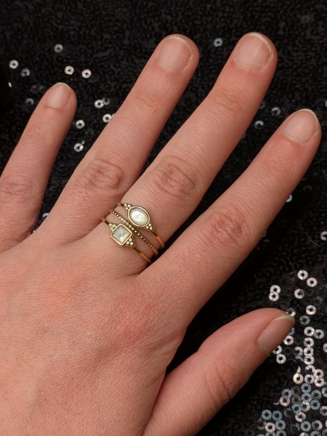 Bague nacre double