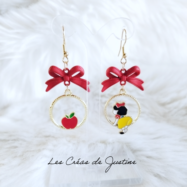 Boucle d&#039;oreille Blanche neige