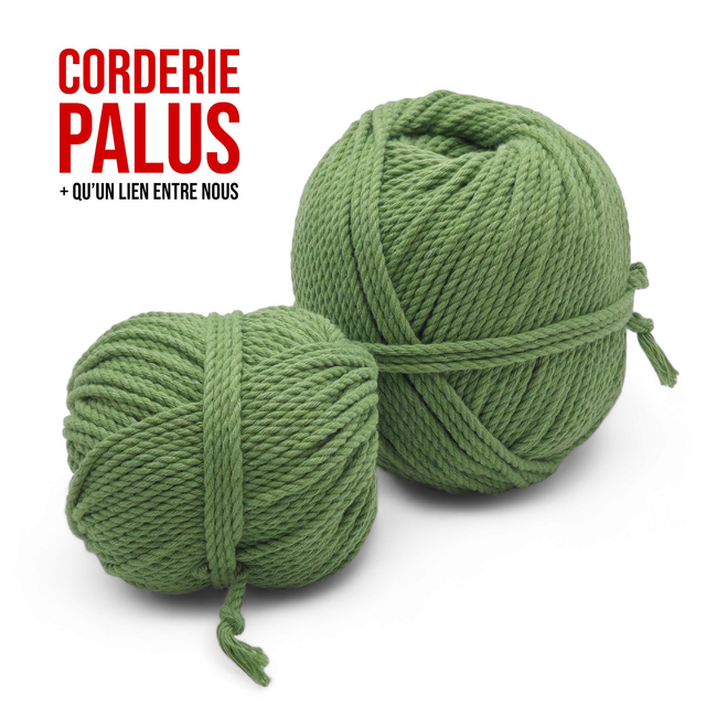 COTON MACRAME DIAMETRE 3MM ALOE VERA GARANCE OU PIVOINE