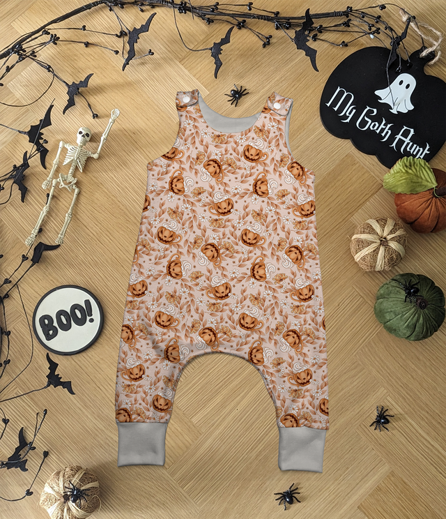 Pumpkin Spice Latte Childrens Romper