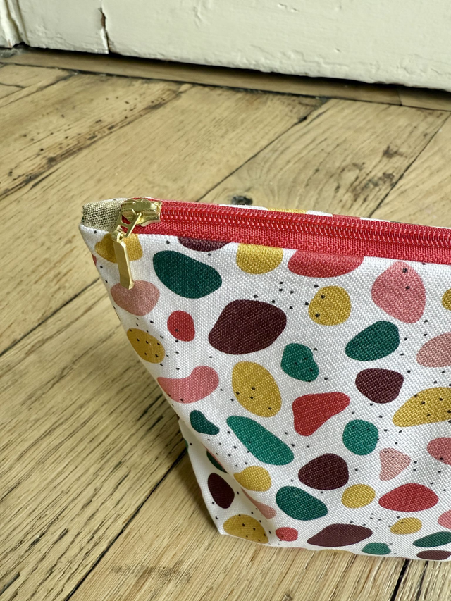 Trousse de toilette - tissu intérieur imperméable - JELLY BEANS rouge