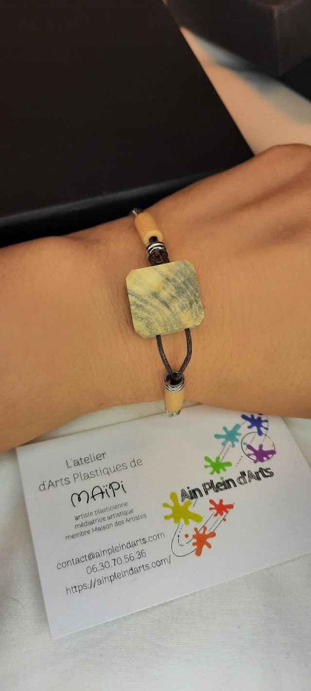 Bracelet ronce de buis carré 