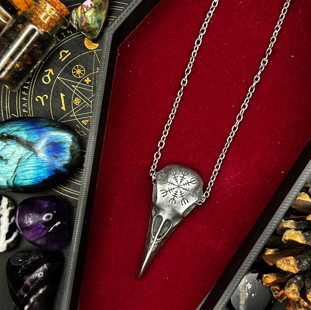 Raven necklace