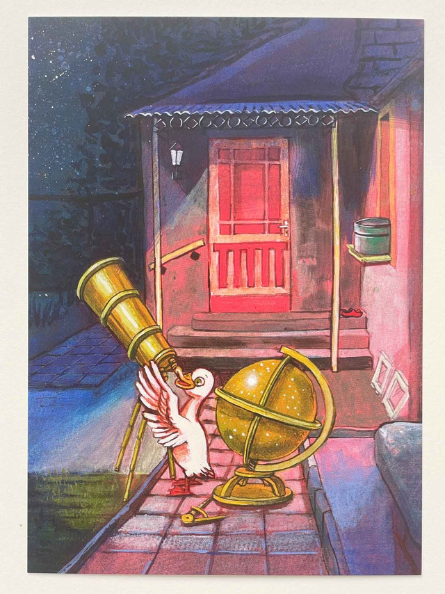 Böhm & Böhm - Postkarte "Ente Sternengucker" / Postcard "Little Duck"