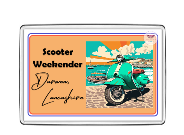Scooter Weekender Oblong Fridge Magnet-OFM03