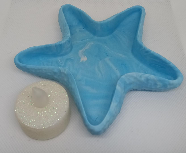 Vide-poche "Etoile de mer" en Jesmonite