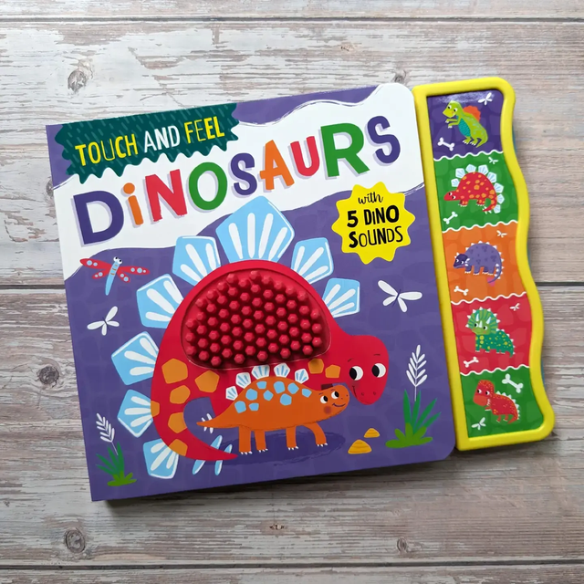Sensory  Dinosaurs Book with 5 Buttons
