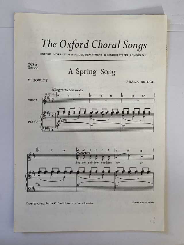 A Spring Song Oxford Choral Songs Sheet Music