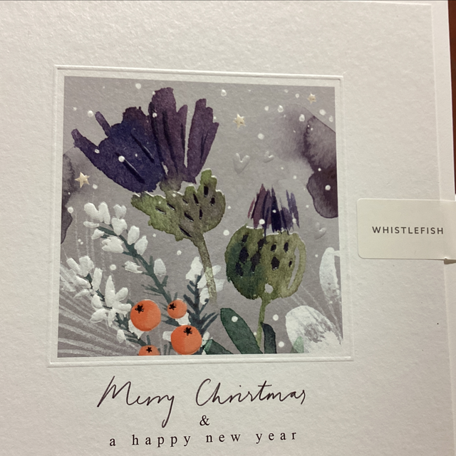 Christmas Open Whistlefish - Merry Christmas WC Purple thistle 