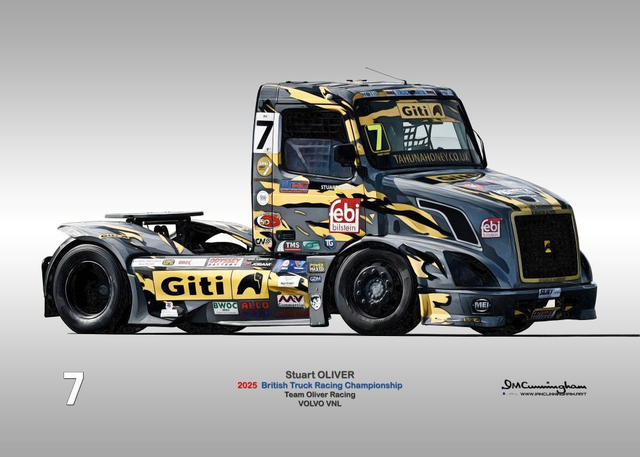 C251007 Stuart Oliver #7 BTRC 2025 Volvo VNL Team Oliver British Truck Racing Champioship