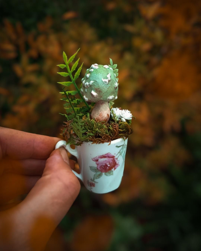 Calice enchanté - sculpture fantastique 
