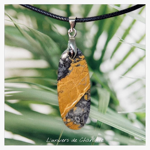 Pendentif &quot;Jaspe maligano&quot; PN-054