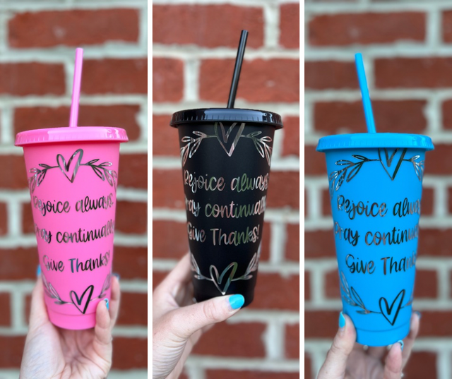 Rejoice Always, Pray Continually, Give Thanks Cold Cup