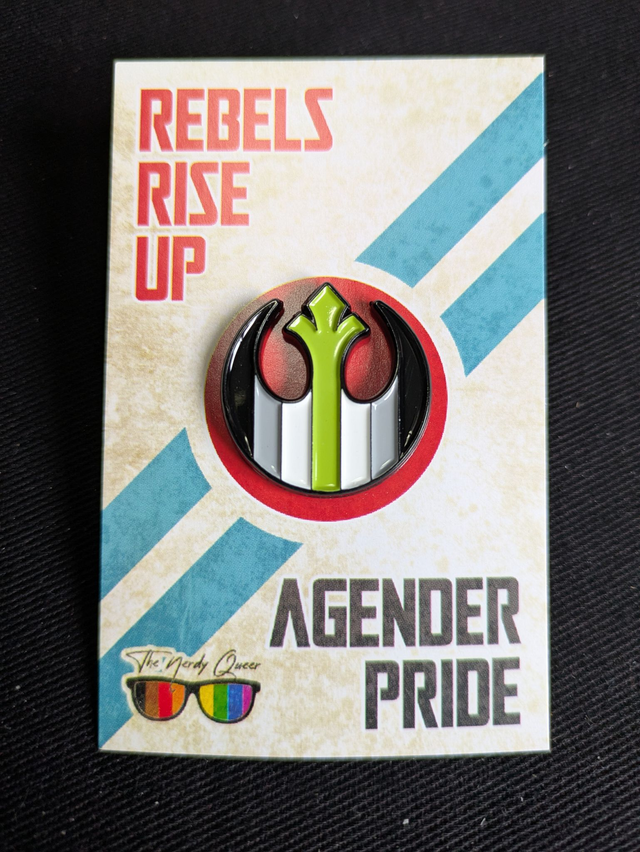 Star Wars Rebel Alliance Inspired Agender Pride Soft Enamel Pin Badge