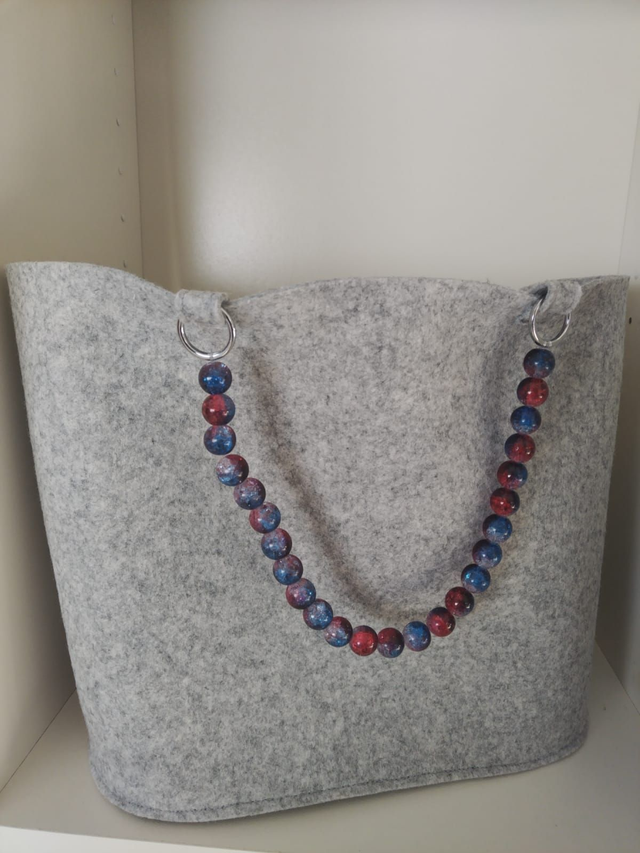 borsa in feltro ovale