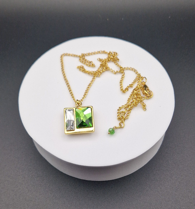 Two Stone Art Deco Style Necklace