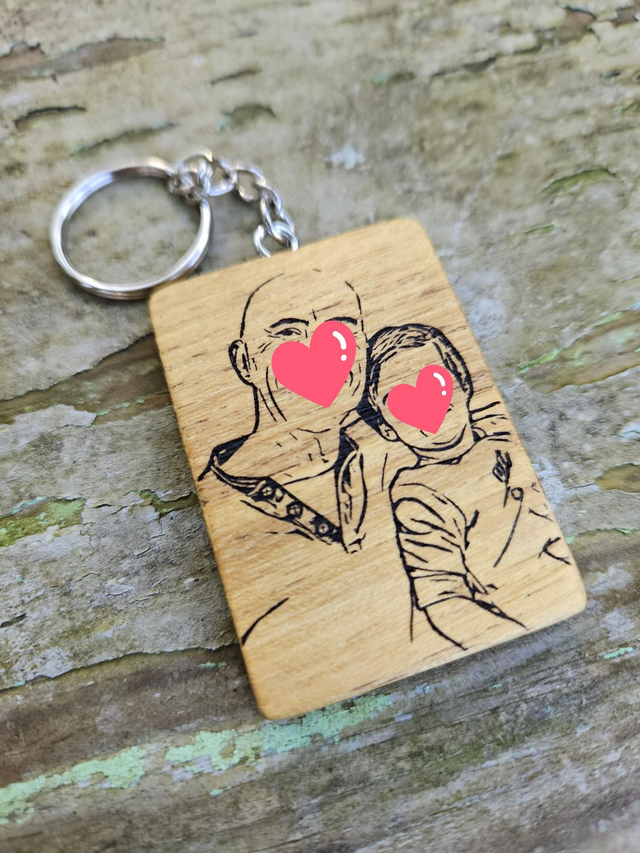 Porte-clés portrait rectangle => SUR COMMANDE