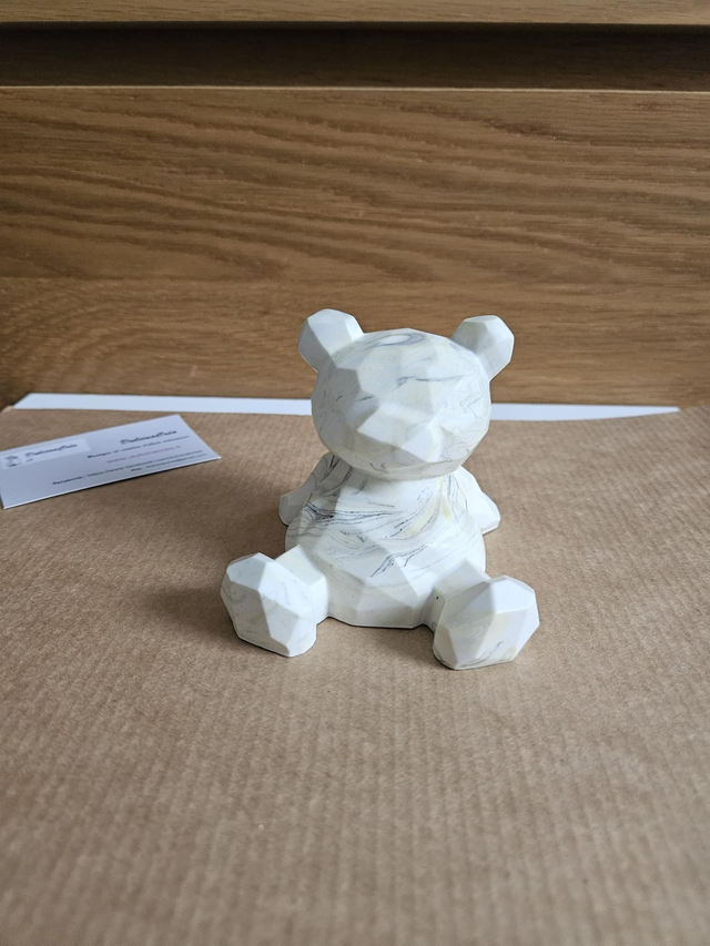 Support téléphone ours jaune marbré