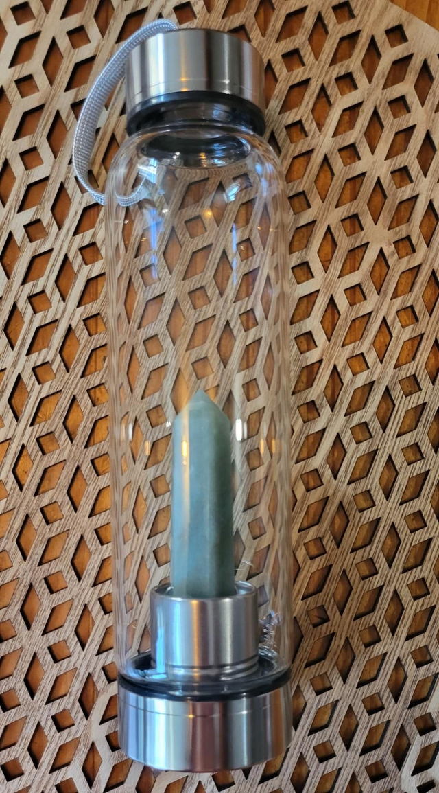 Bouteille acier inoxydable Aventurine verte 