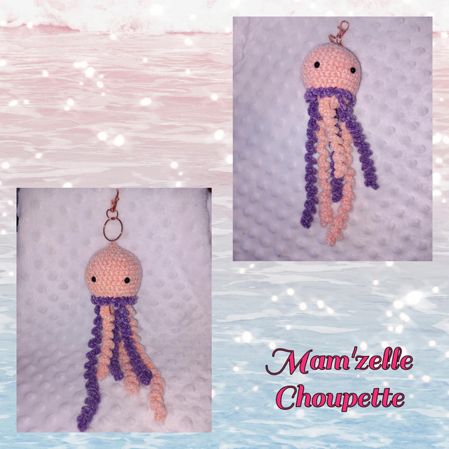 Porte-clés amigurumi Méduse 