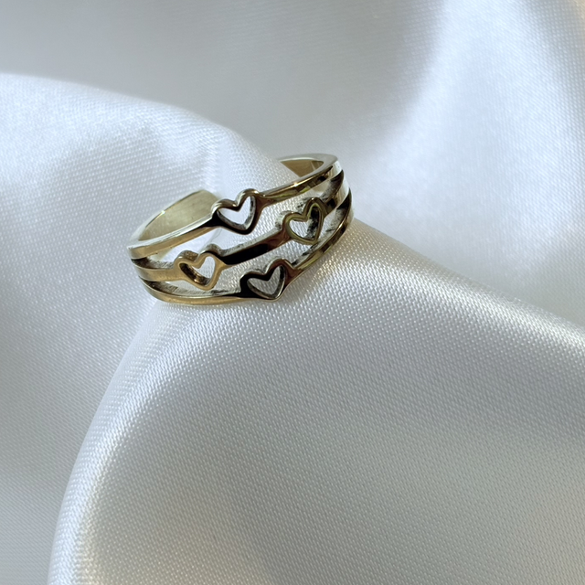 Bague 4 cœurs 