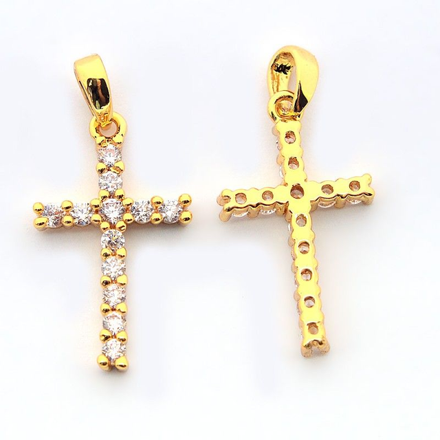 Pendentif Croix Éclat Doré