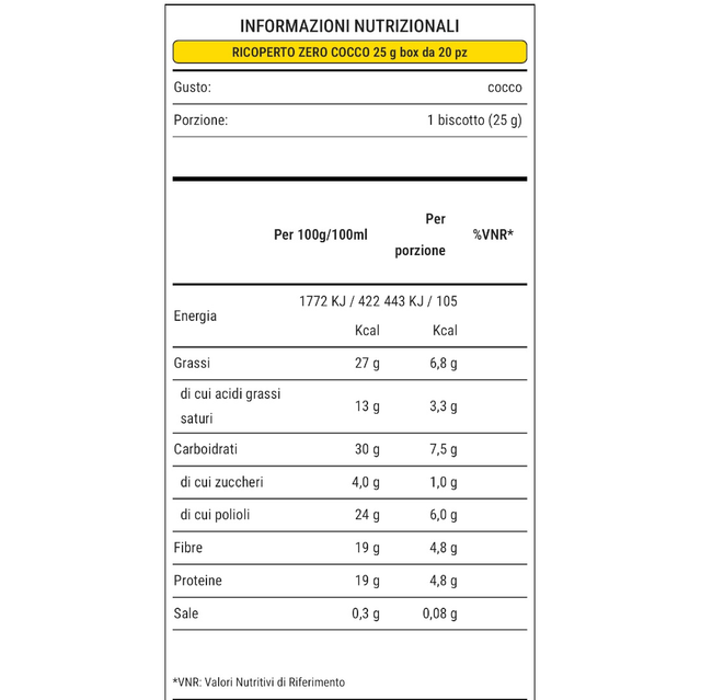 RICOPERTO ZERO 25 G COCCO