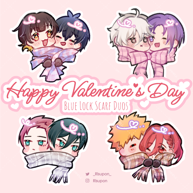 Blue Lock Scarf Duo Stickers