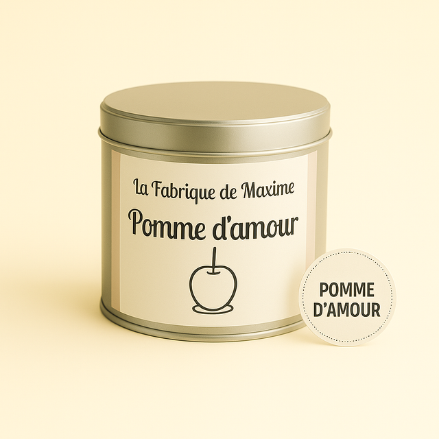Bougie artisanale parfumée Pomme d'amour  – 150gr
