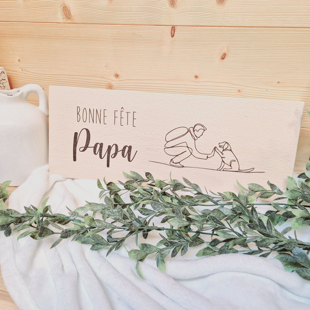 Planche Homme et Chien - Message personnalisé