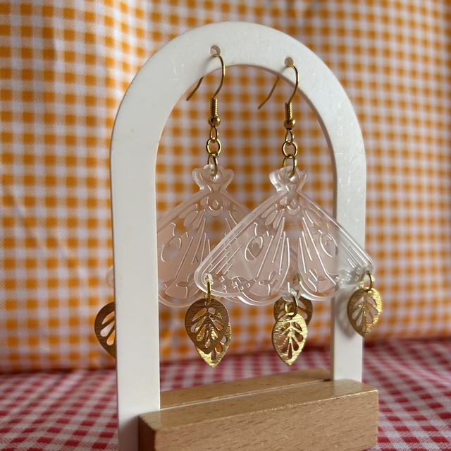 Pendientes Polilla con Hojas