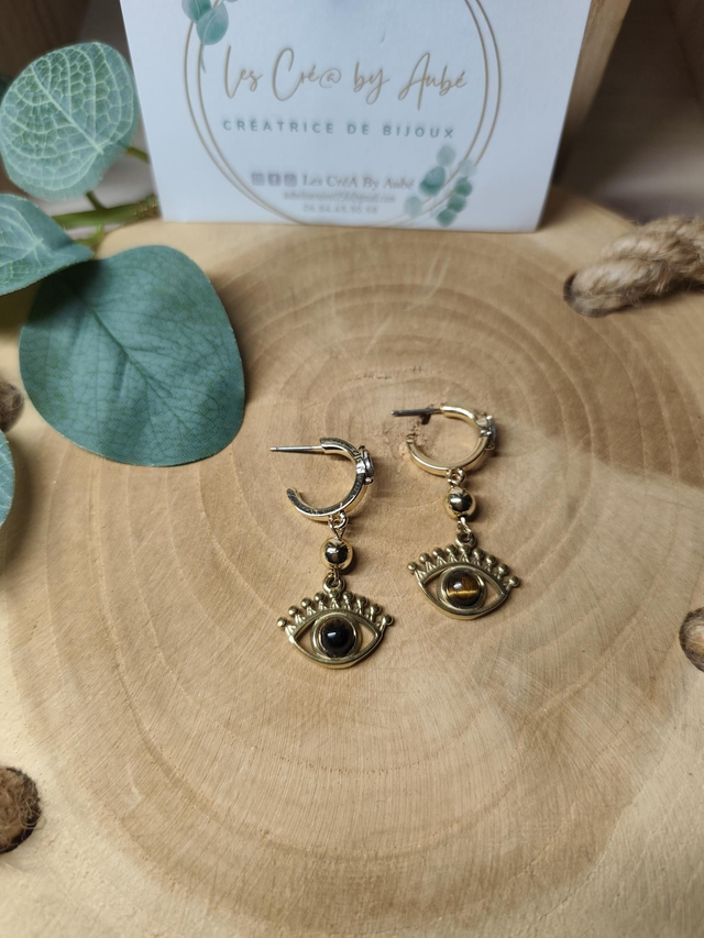 BO CHIC GOLD/ OEIL PIERRE OEIL DU TIGRE 0000428