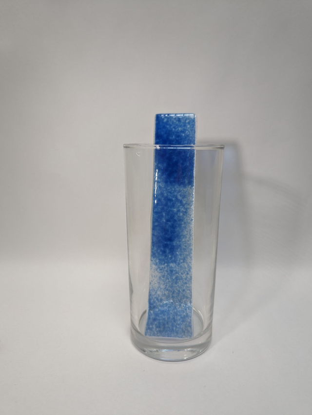 Touillette en verre superposer bleu et bleu