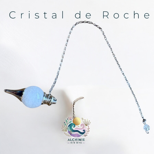 Pendule sphère Cristal de Roche 4cm